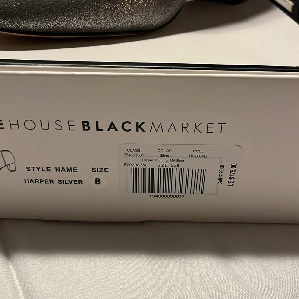 Silver Bootie size 8m!  Brand new in box perfect for the Holidays